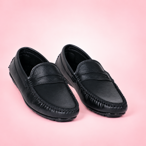 Genuine Leather Loafer For Men ! Black Shattle ! - L003